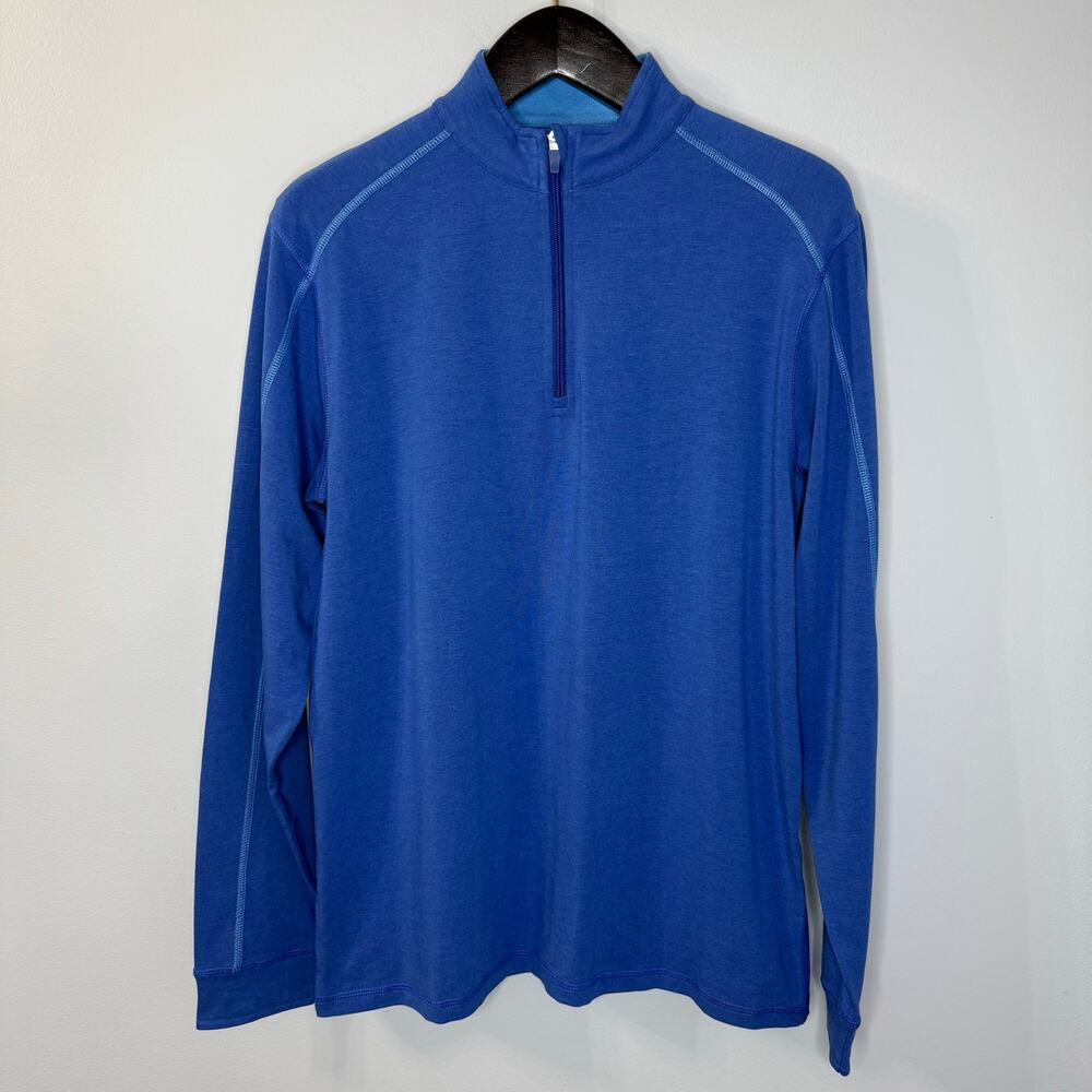 Tasc Carrollton Lightweight Quarter Zip Pullover Performance Top Blue Men's M